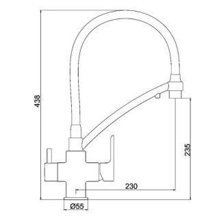Смеситель для кухни Gappo G4348 с подключением к фильтру белый/хром